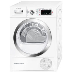 Bosch WTWH7560GB Freestanding Condenser Heat Pump Tumble Dryer with Home Connect, 9kg Load, A++ Energy Rating, White
